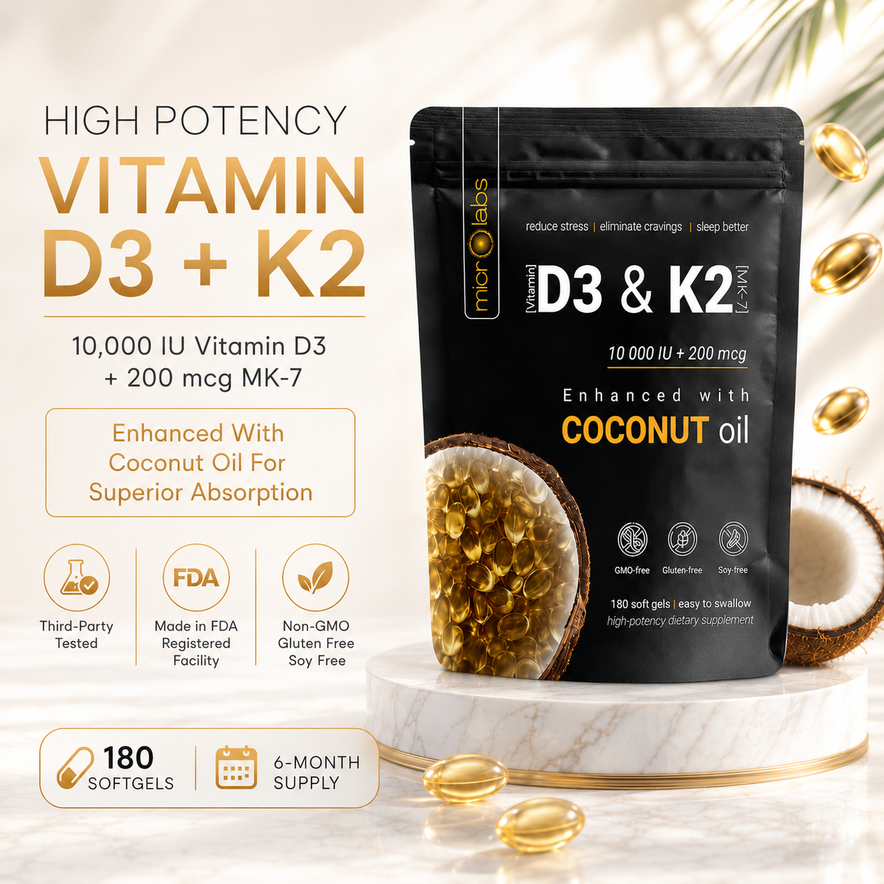 High-Potency Vitamin D3 & K2