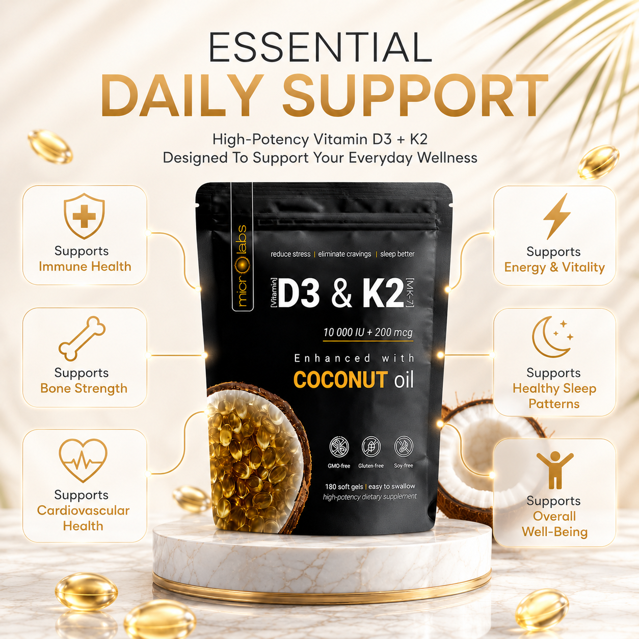 High-Potency Vitamin D3 & K2