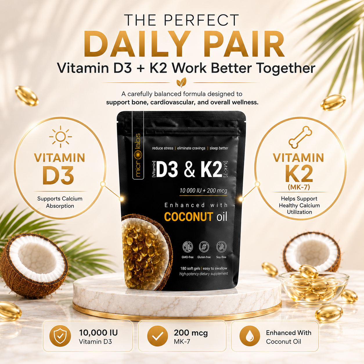 High-Potency Vitamin D3 & K2