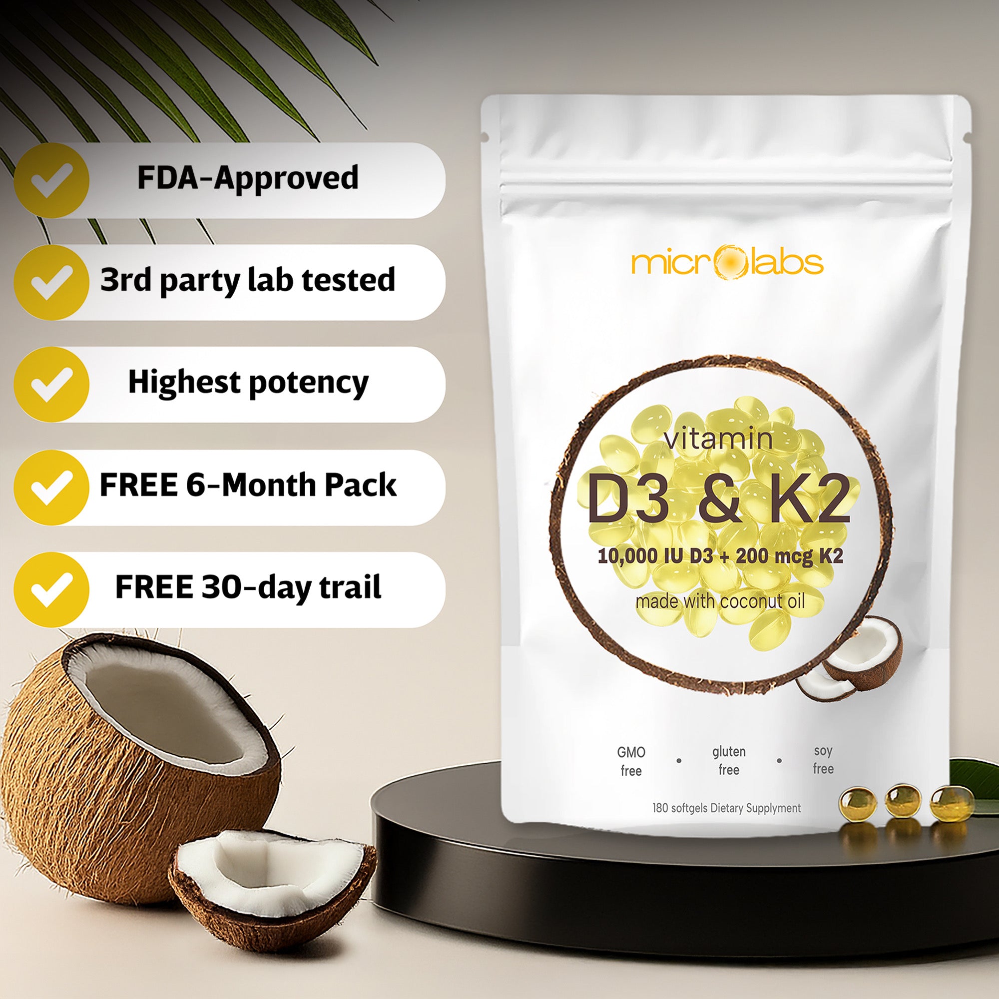High-Potency Vitamin D3 & K2