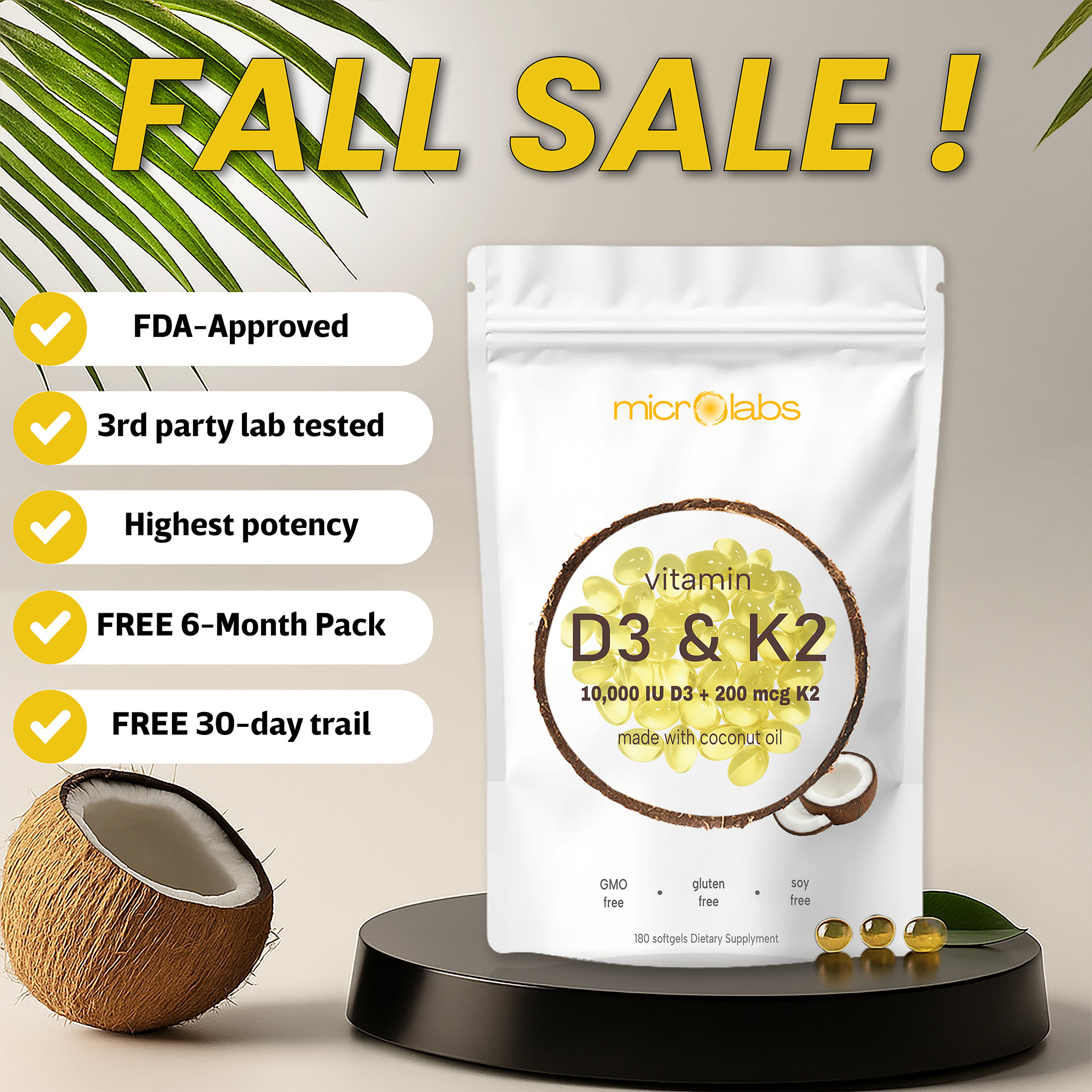 High-Potency Vitamin D3 & K2