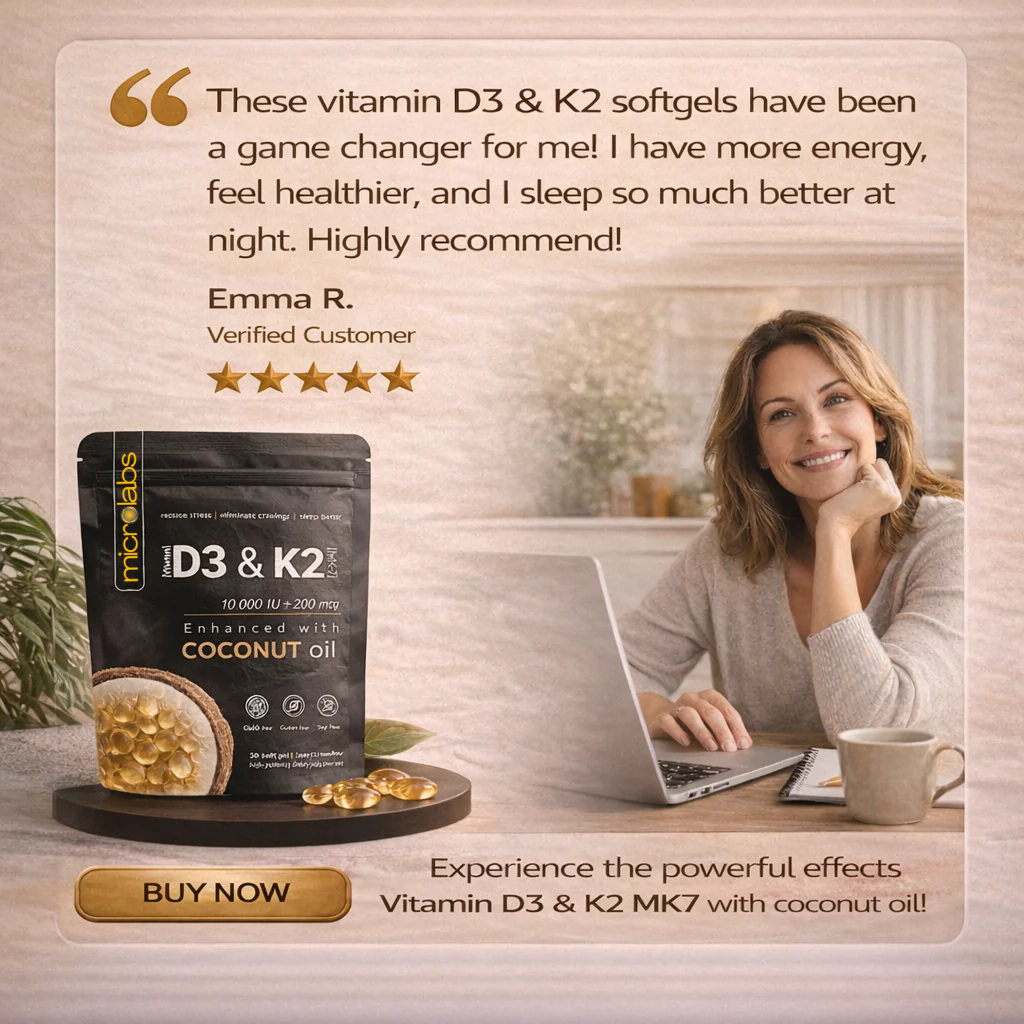 MicroLabs High Potency Vitamin D3 + K2 Support