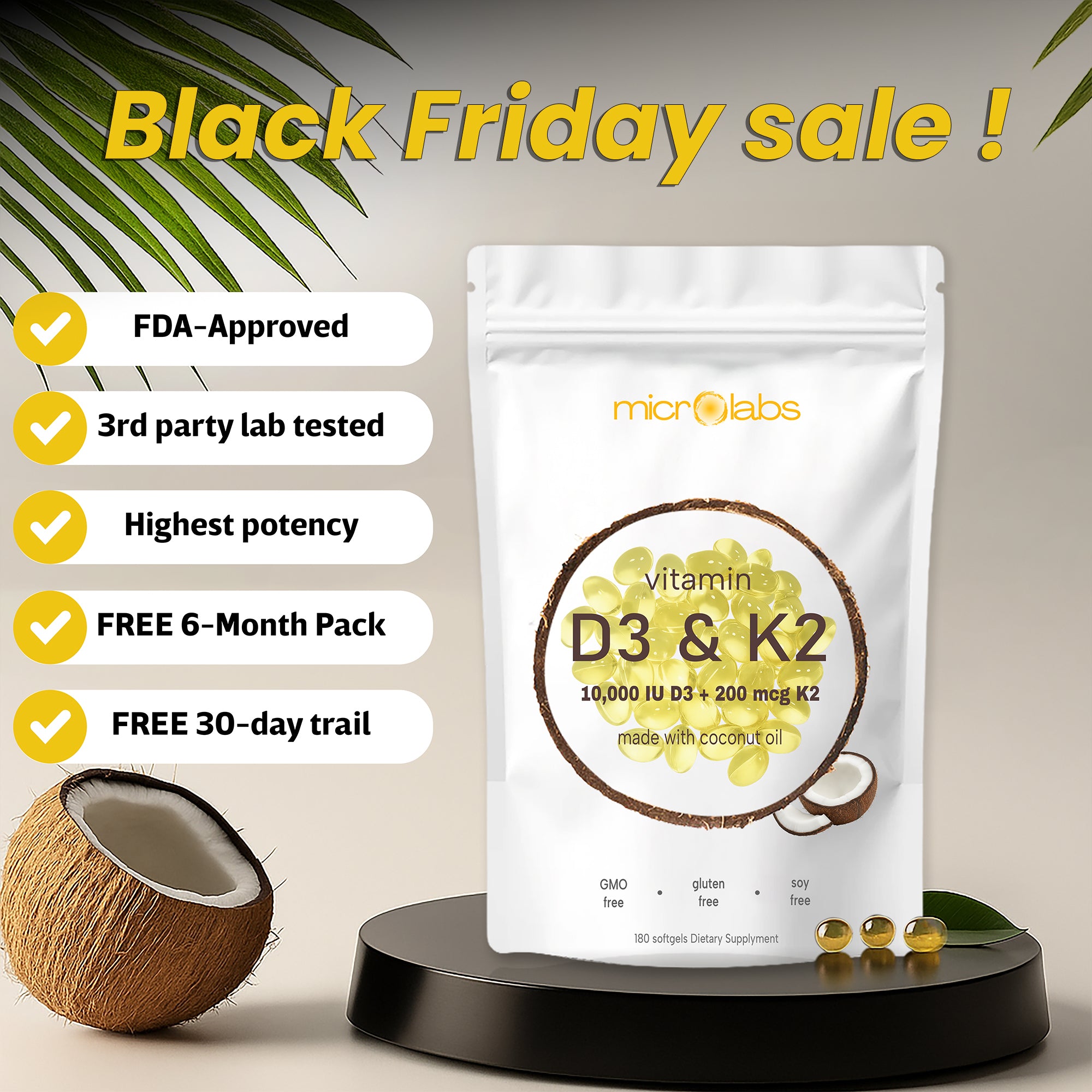 High-Potency Vitamin D3 & K2